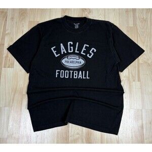 Vintage Y2K Reebok Philadelphia Eagles Graphic T-Shirt / Black / Size Medium